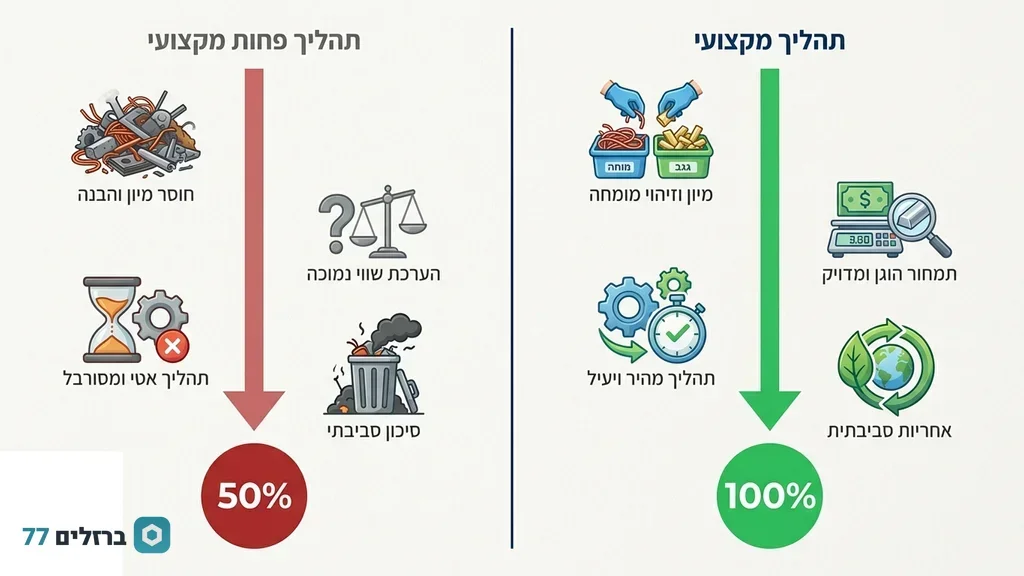 קונה נחושת אדומה וצהובה למחזור